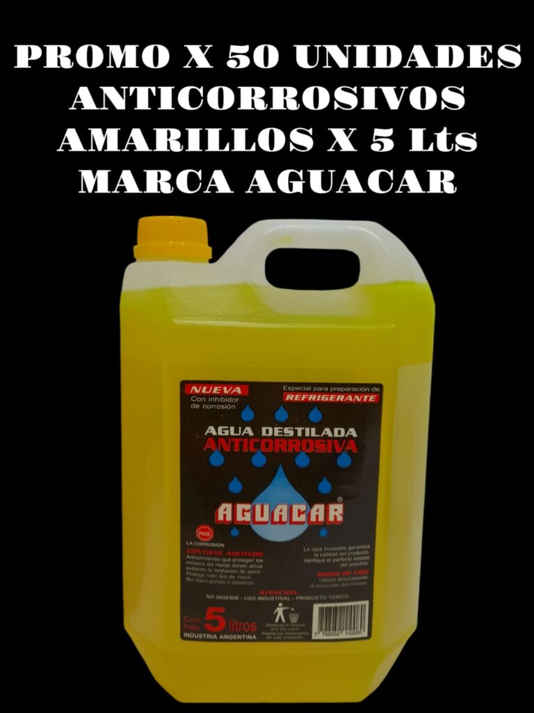 Agua Desmineralizada Aditivada Amarrill Silisur 5 Lts