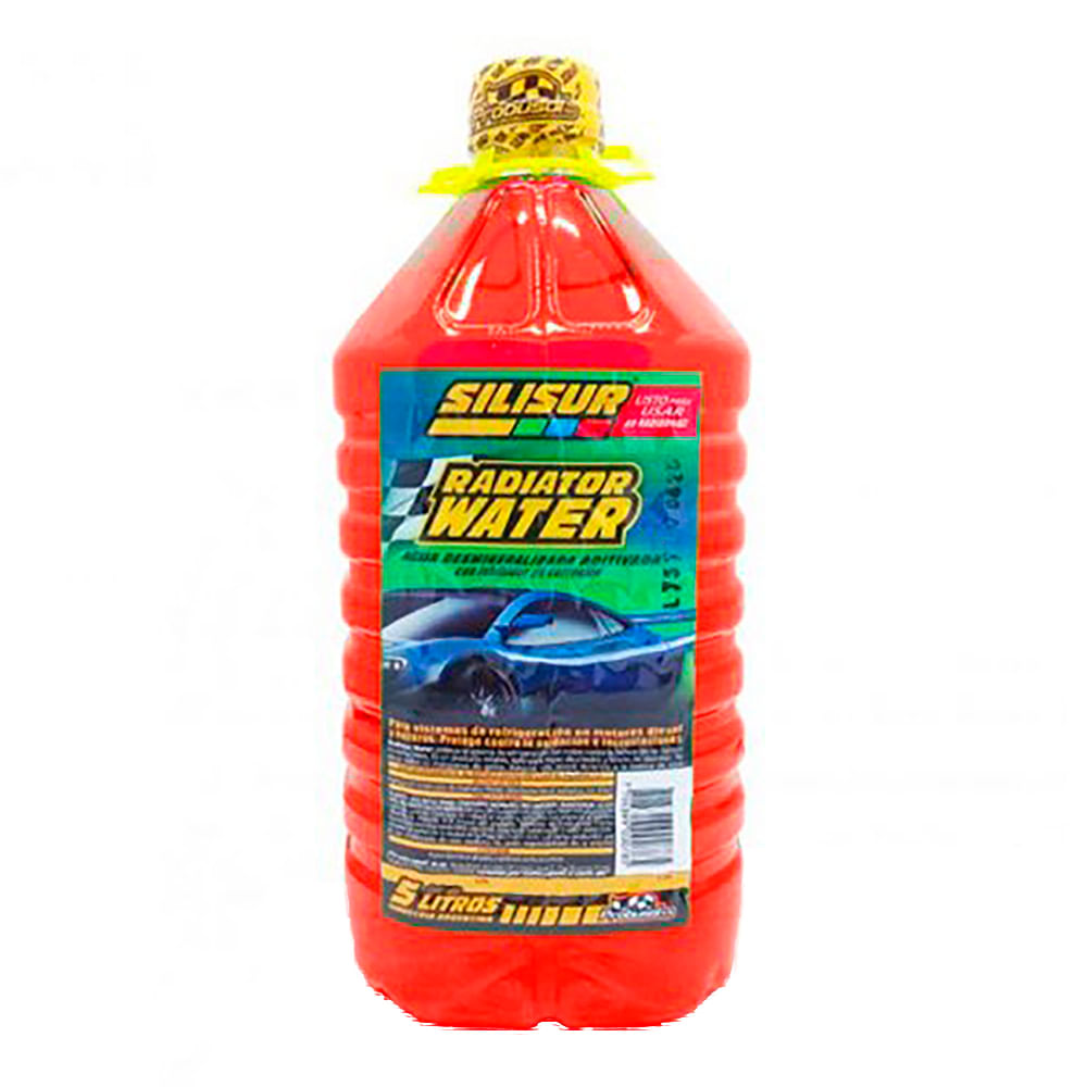 Agua Desmineralizada Aditivada Rojo Silisur 5 Lts