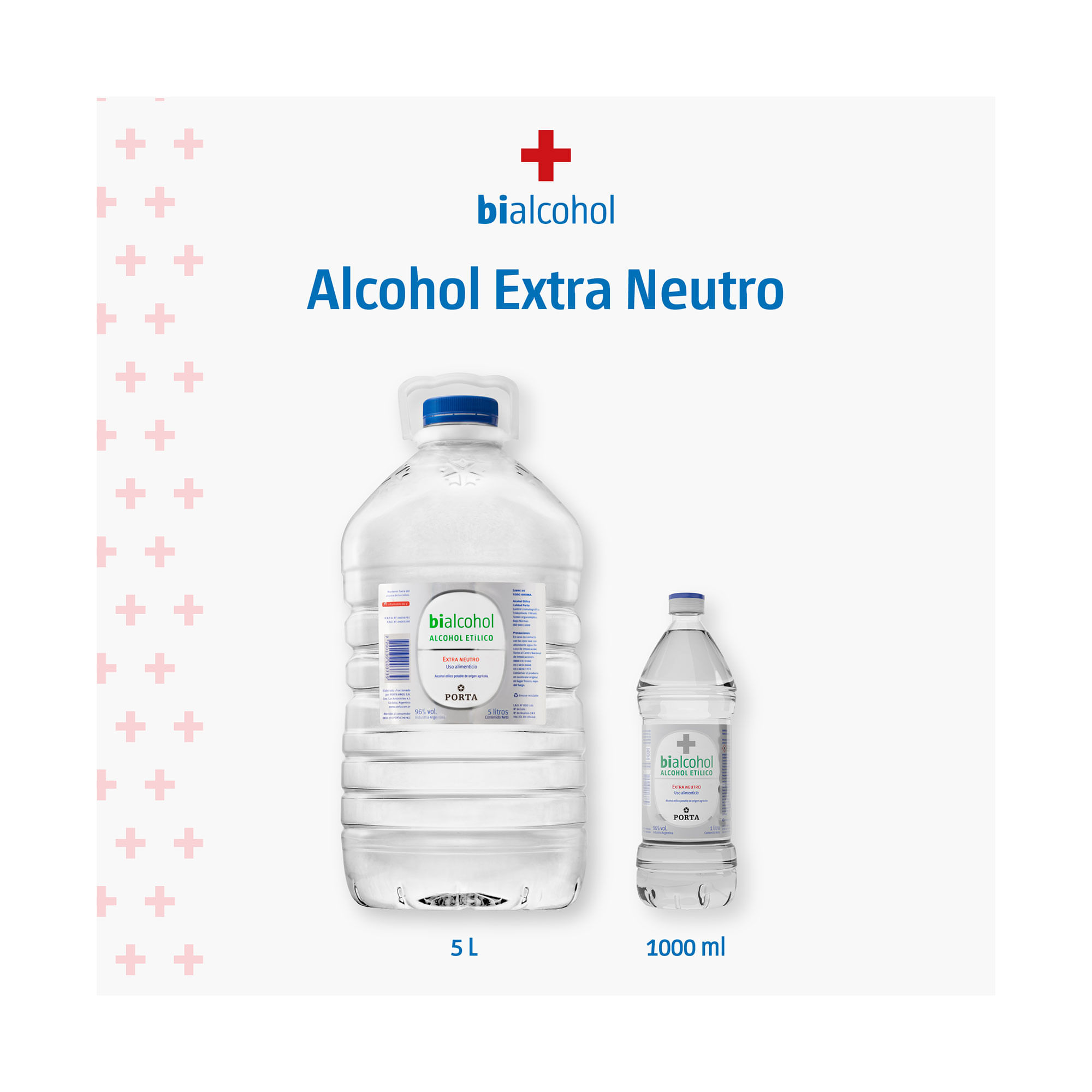 Alcohol Etilico Extraneutro Bialcohol Porta 1 Lts