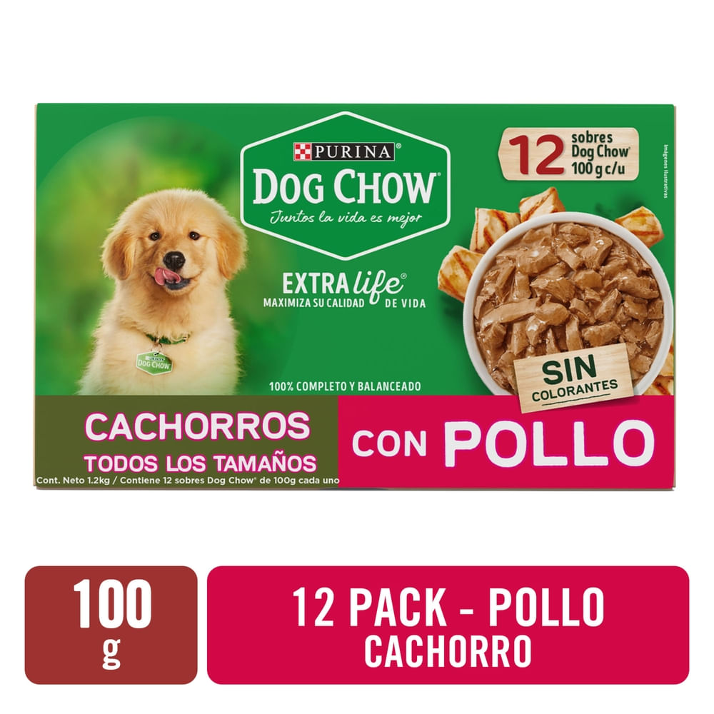 Alim.Humedo P/Perro Cachorro Pollo Dog Chow 100 Grs