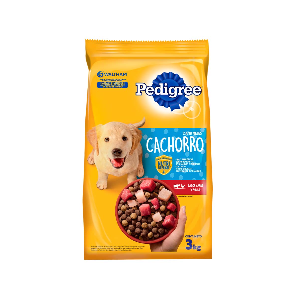 Alim.P/Cachorro Sano Crecimiento Pedigree 3 Kgr