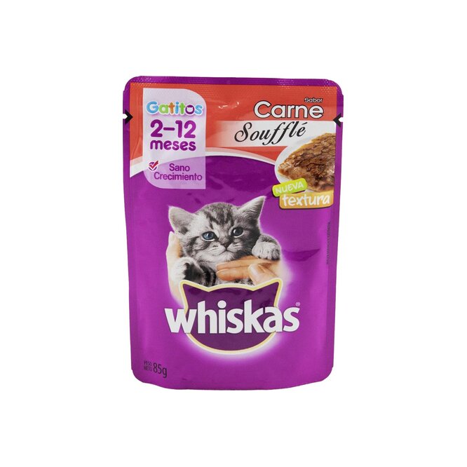 Alim.P/Gatitos Carne Souffle Whiskas 85 Grs
