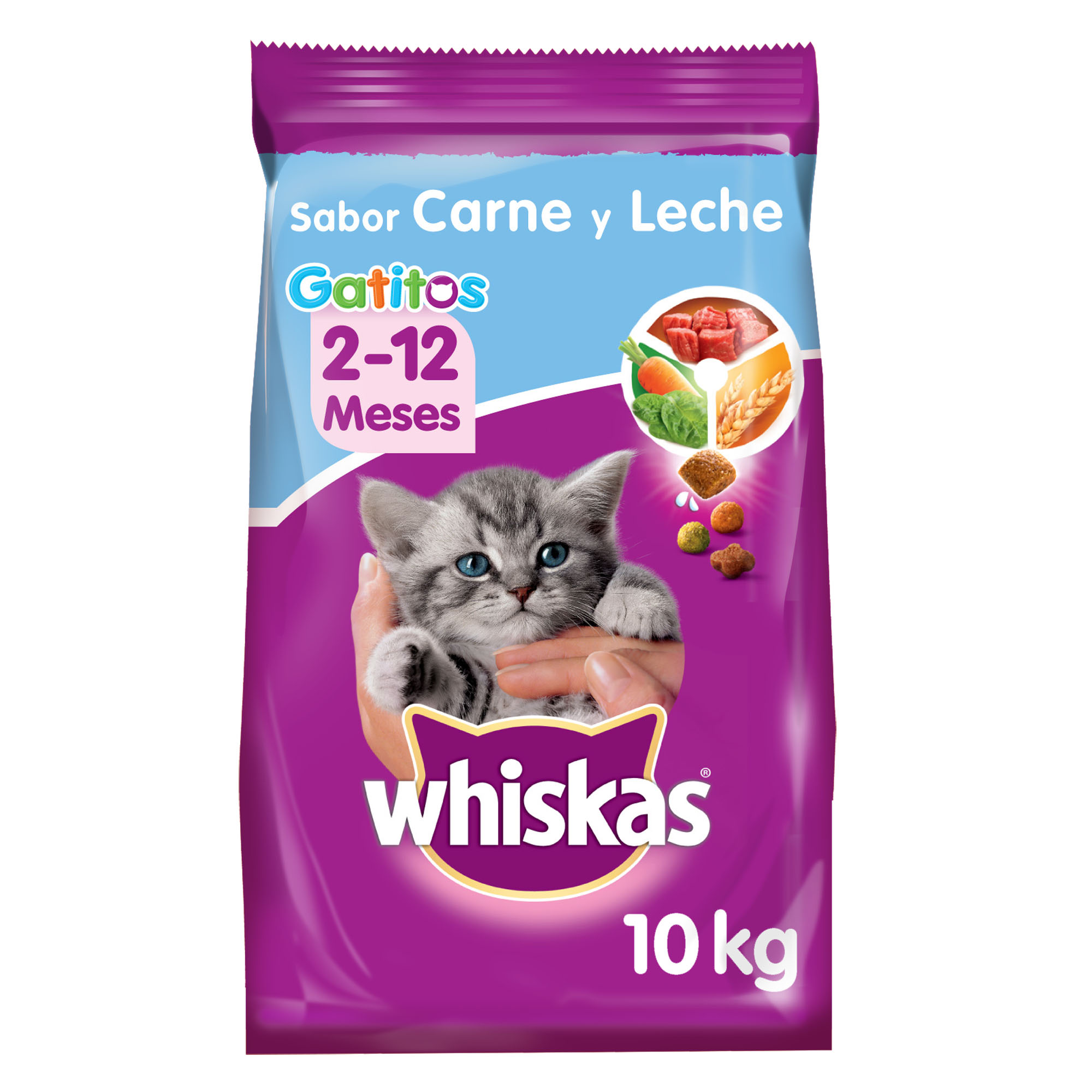 Alim.P/Gatitos Carne y Leche Whiskas 10 Kgr
