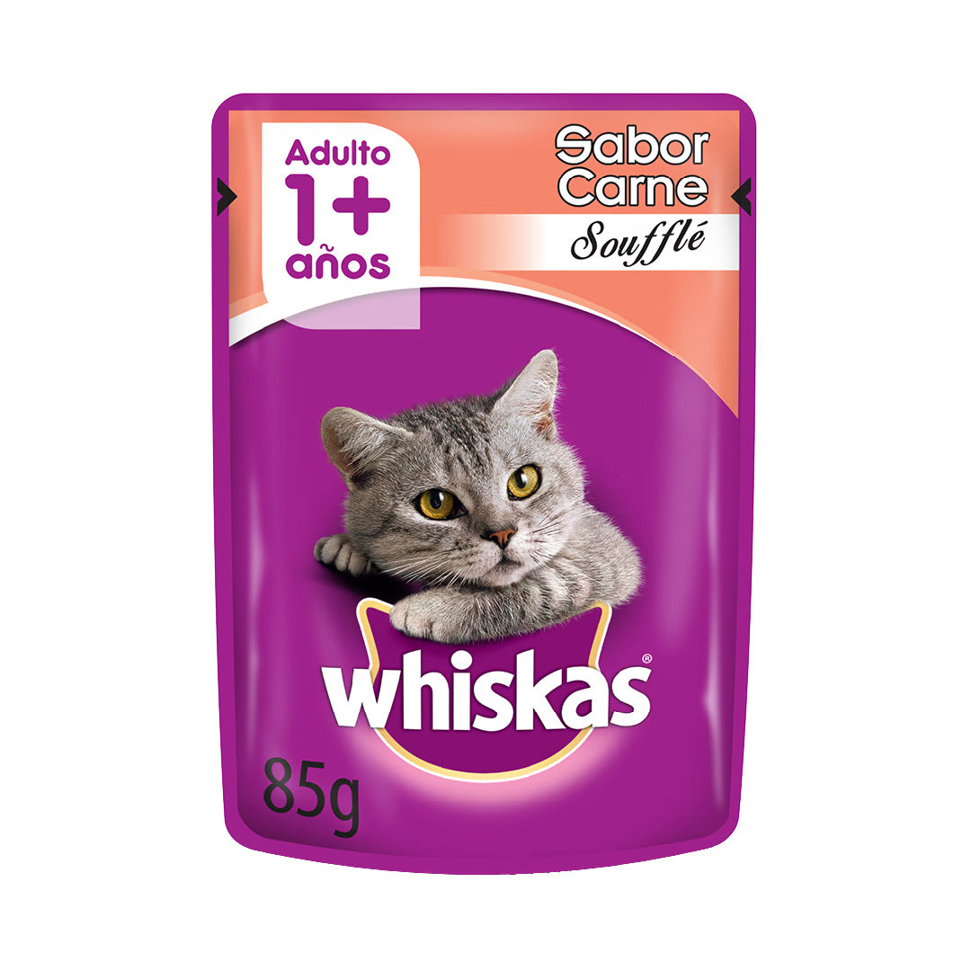 Alim.P/Gato Carne Souffle Whiskas 85 Grs