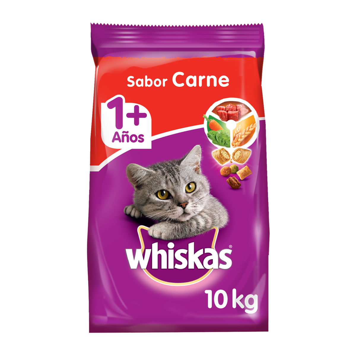 Alim.P/Gato Carne Whiskas 10 Kgr
