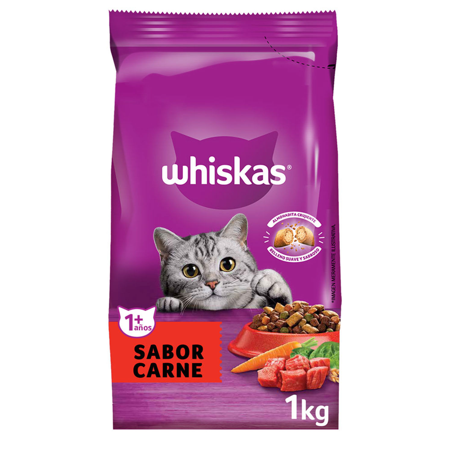 Alim.P/Gato Carne Whiskas 1 Kgr