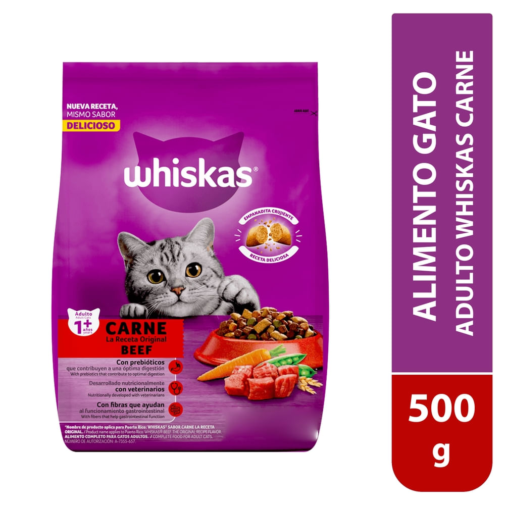 Alim.P/Gato Carne Whiskas 500 Grs