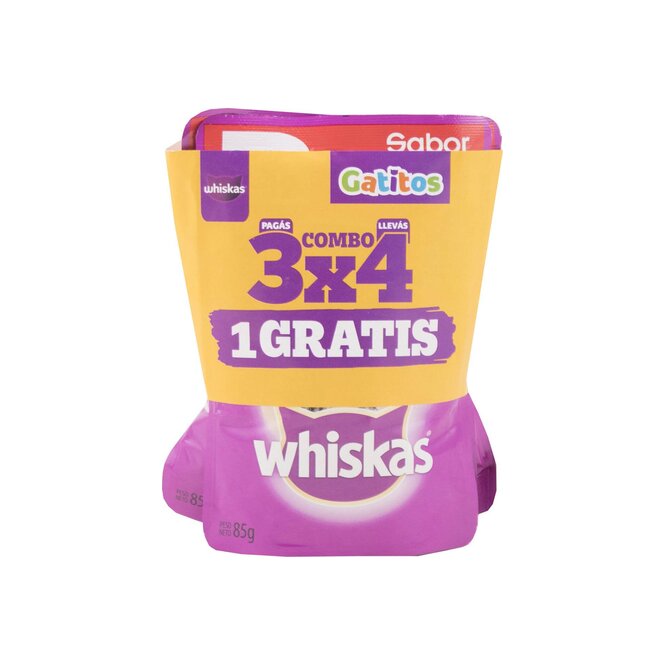 Alim.P/Gato Carne al Vapor Lata Whiskas 340 Grs