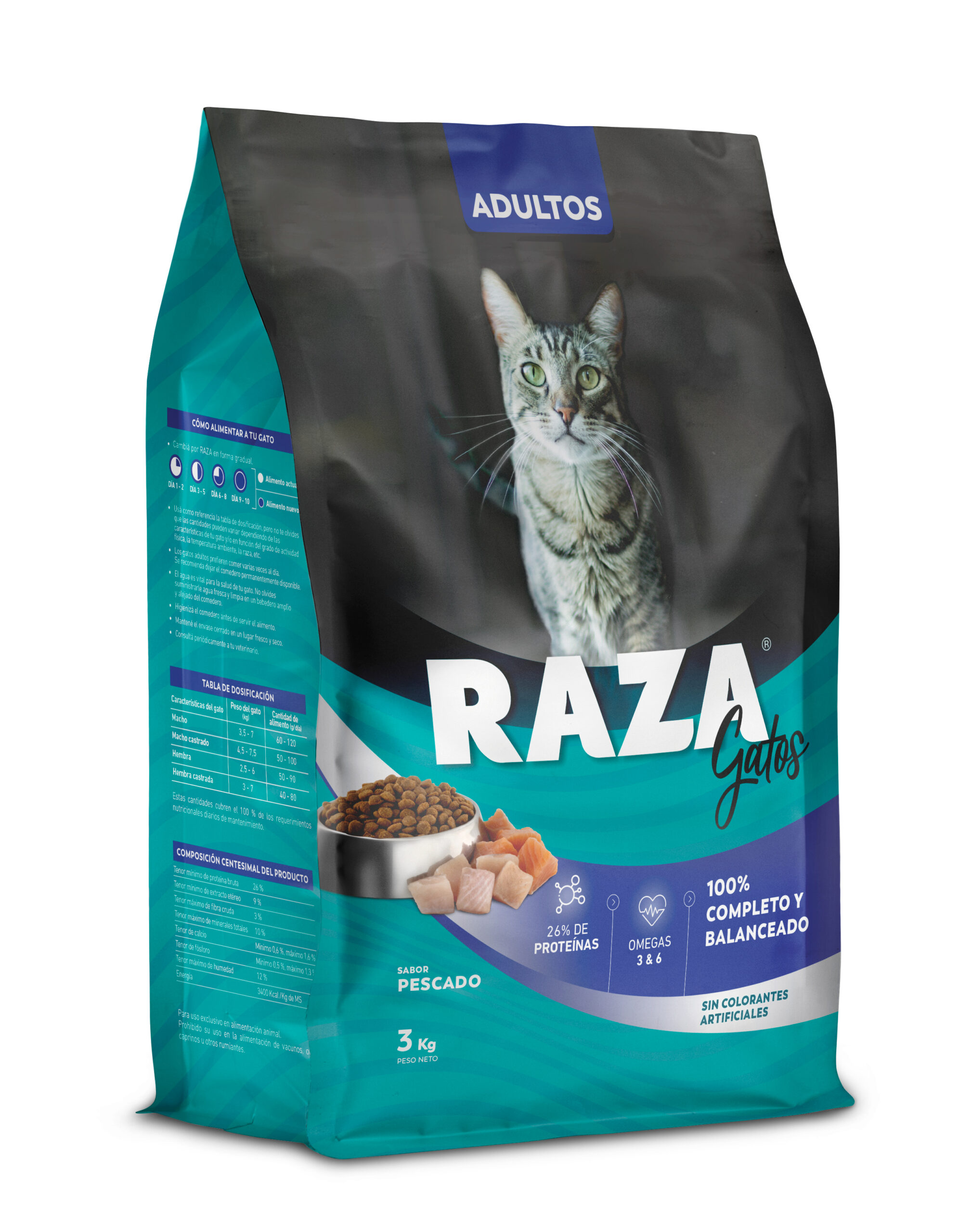 Alim.P/Gato Pescado +Omega 3y6 Raza 3 Kgr