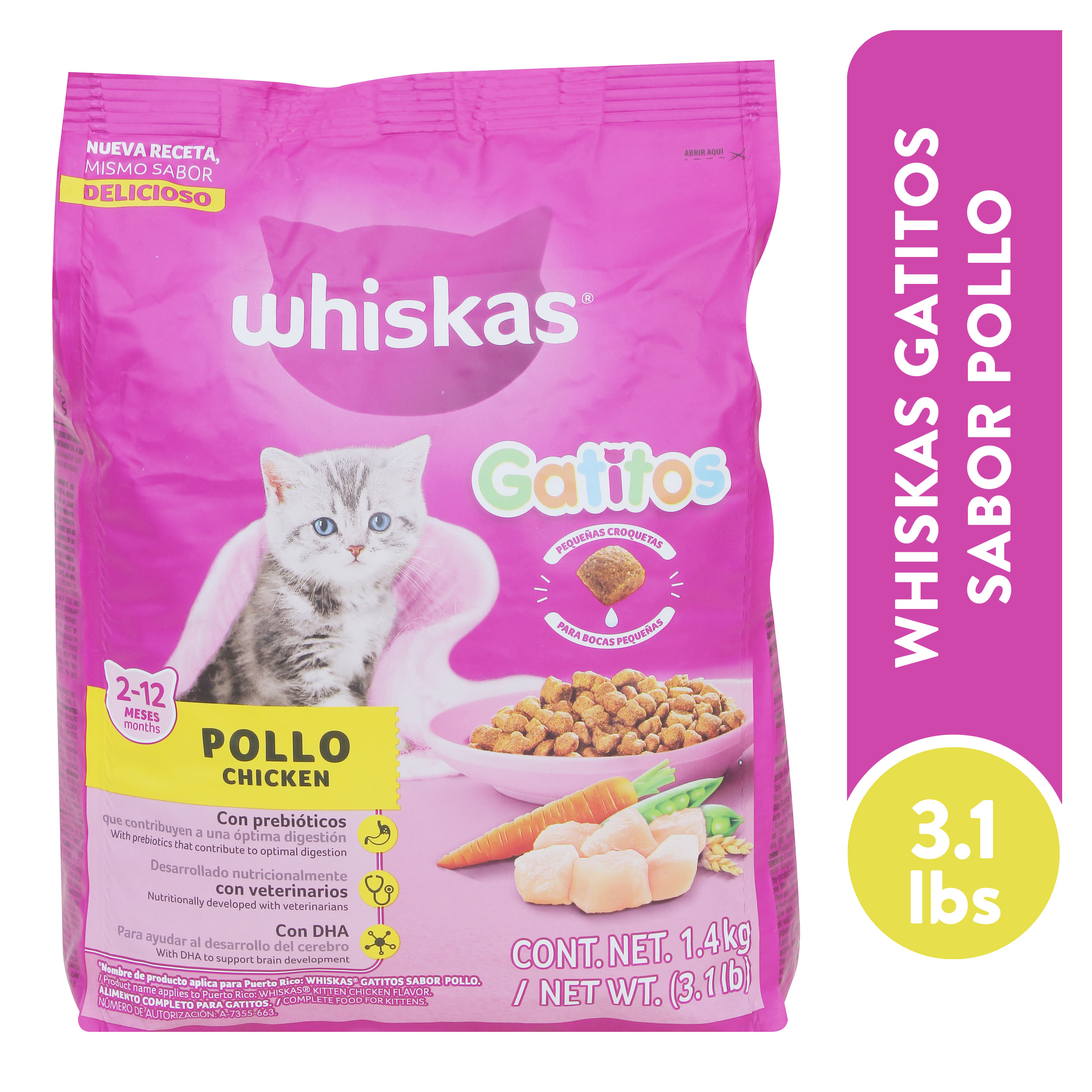 Alim.P/Gato Pollo Whiskas 3 Kgr
