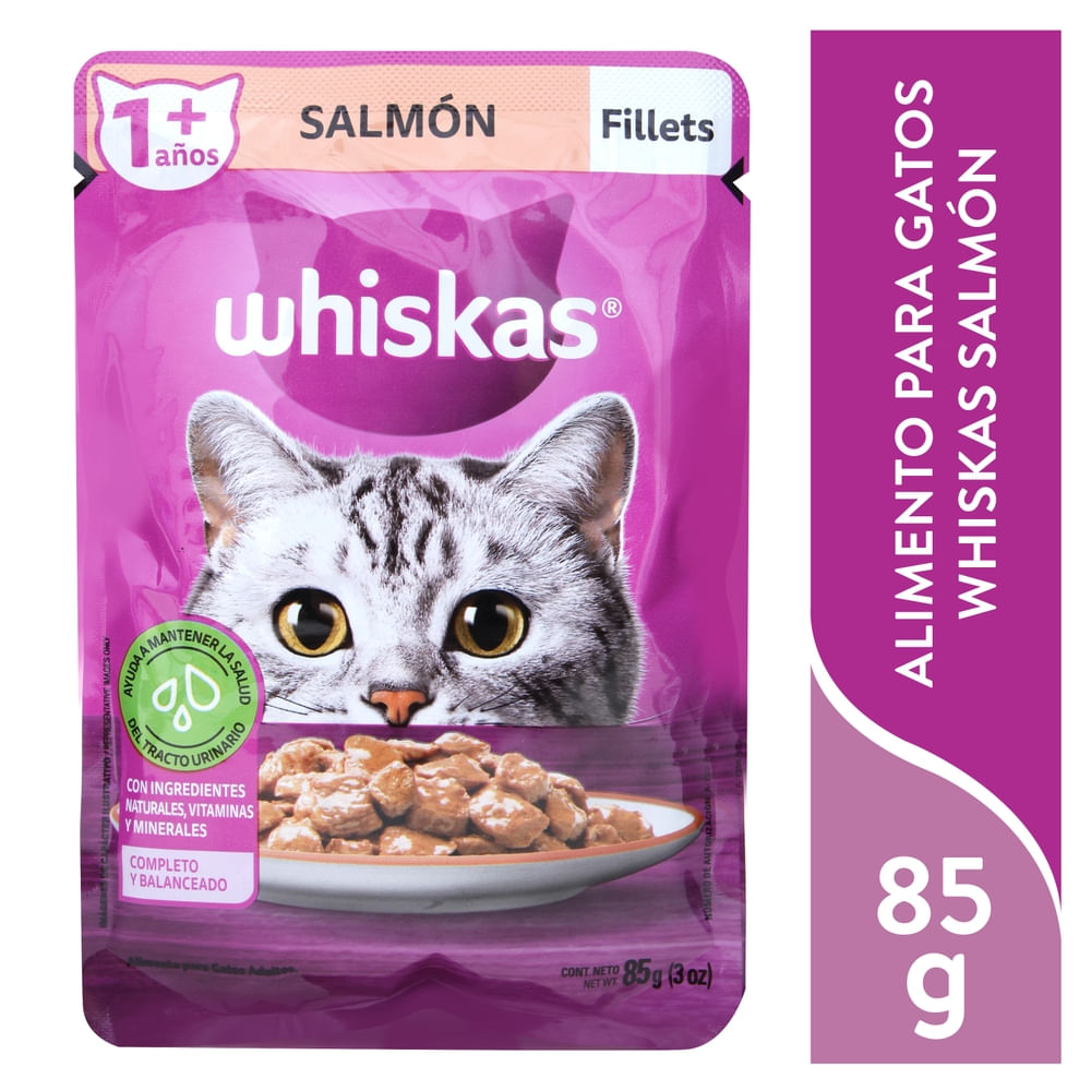 Alim.P/Gato Salmon Whiskas 85 Grs
