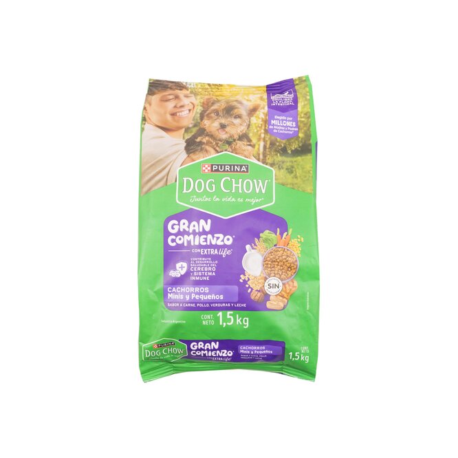 Alim.P/P.Cachorro Gran Comienzo Minis y Dog Chow 1.5 Kgr