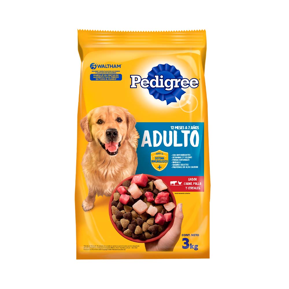 Alim.P/Perro Carne & Vegetales Pedigree 3 Kgr