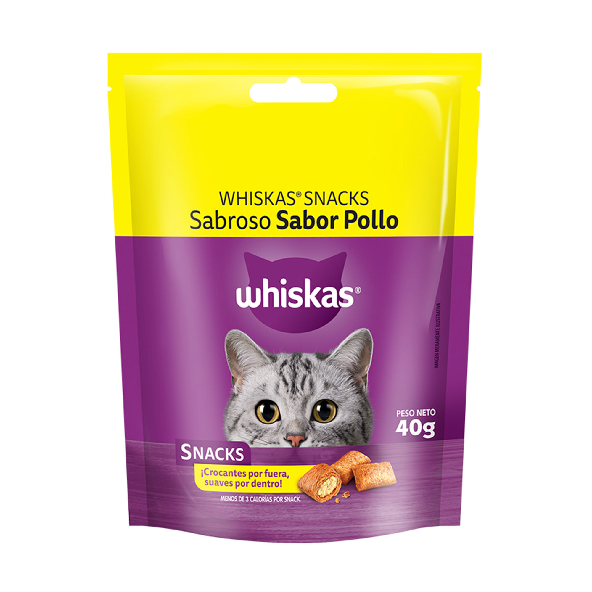 Alim.Snack P/Gato Pollo Whiskas 40 Grs