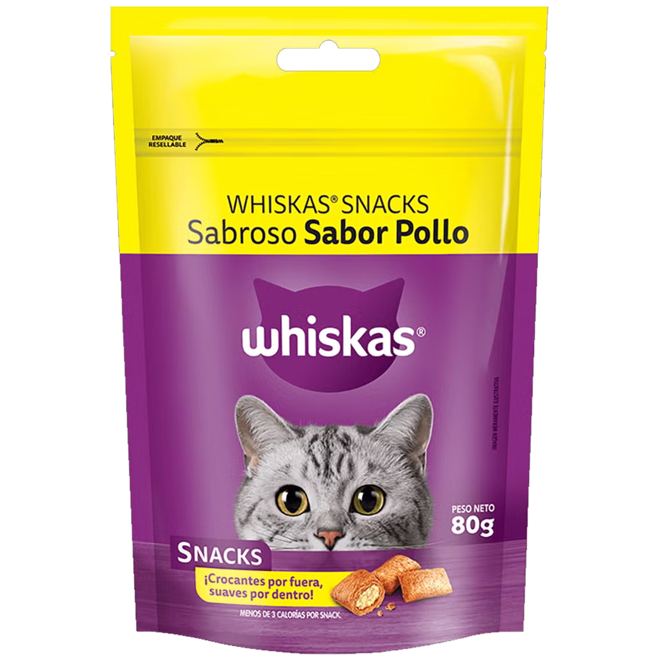 Alim.Snack P/Gato Pollo Whiskas 80 Grs