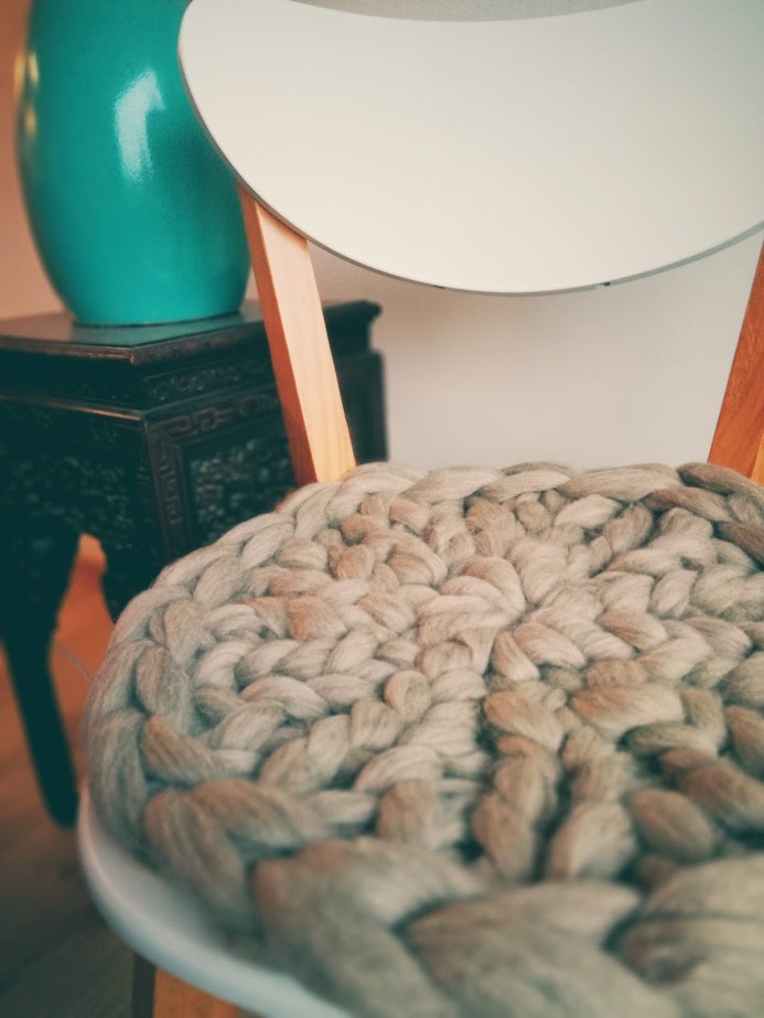 Almohadon para silla lana 100% pura de oveja medidas 40cm de diametro