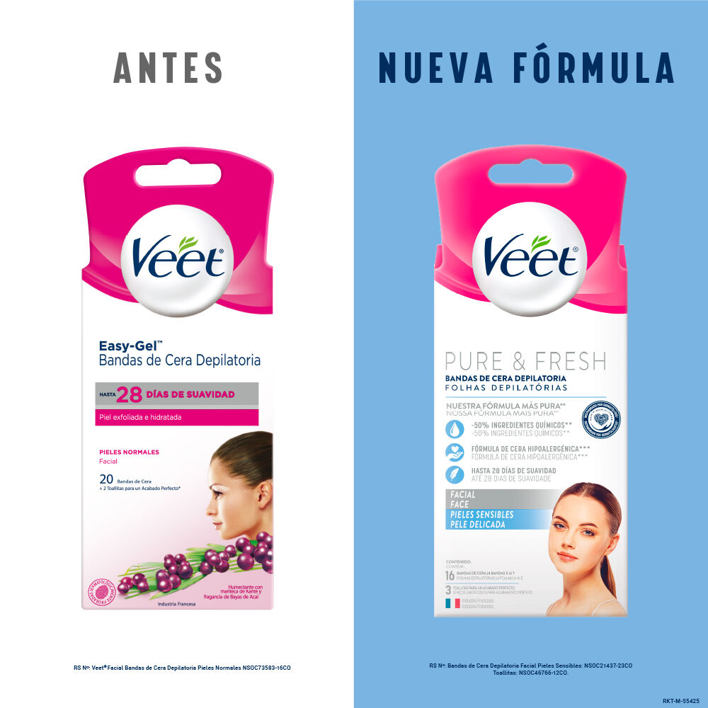 Bandas Dep. Pure&Fresh Corporal Piel Se Veet 12 Un