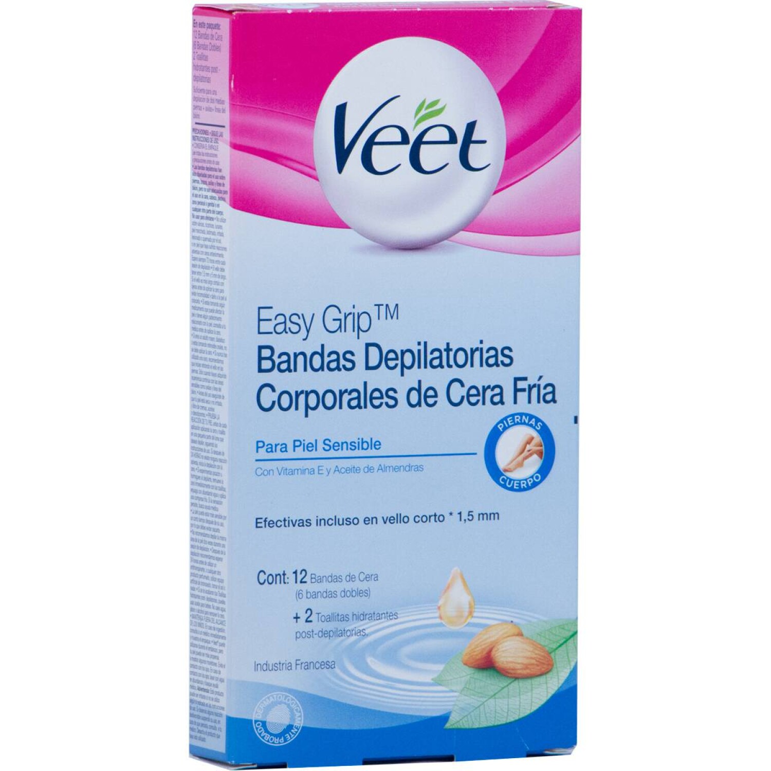 Bandas Depilatorias Piel Sensible Veet 6 Un