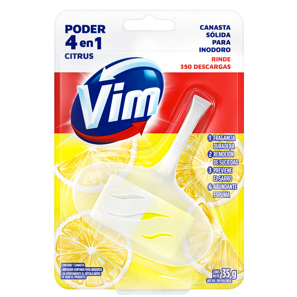 Canasta P/Inodoro Poder 4en1 Citrus Vim 35 Grs