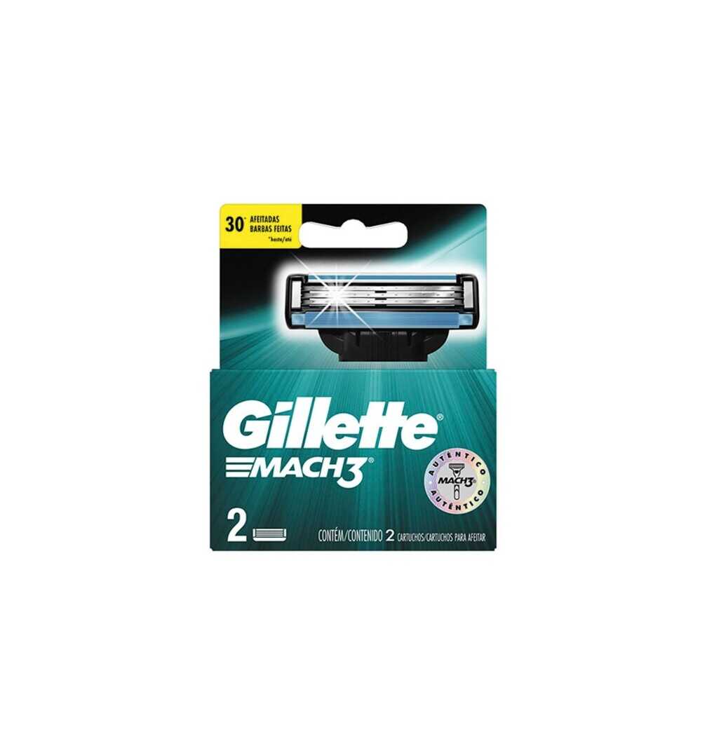 Cartucho P/Afeitar Mach3 Extra Lubricac Gillette 2 Un