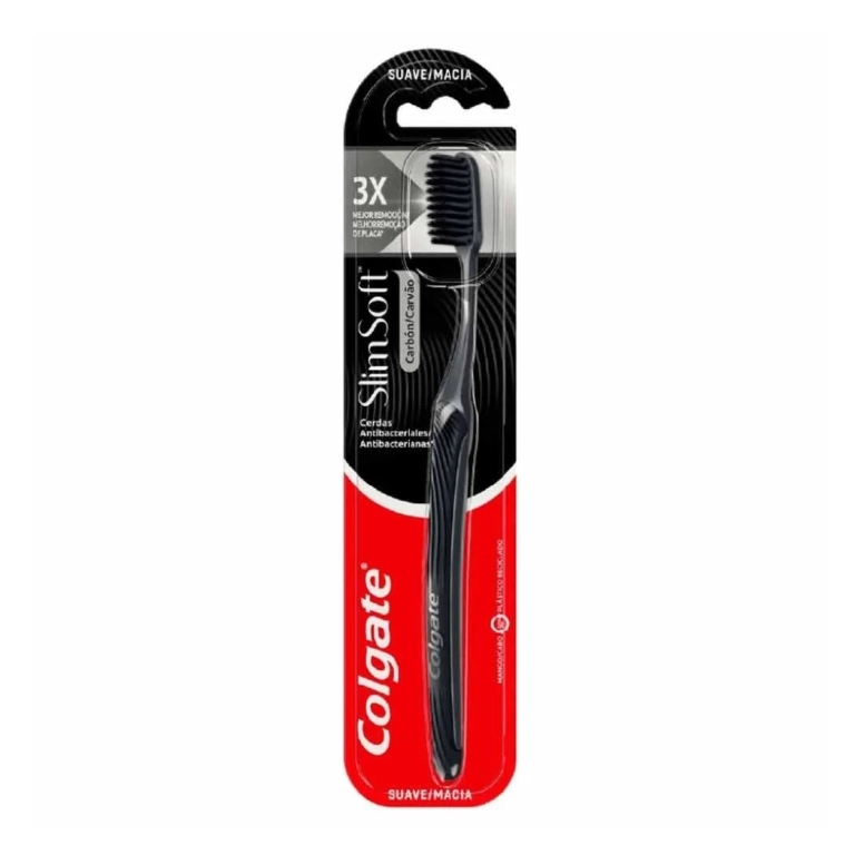 Cepillo Dental SlimSoft Carbon Suave Colgate 1 Un