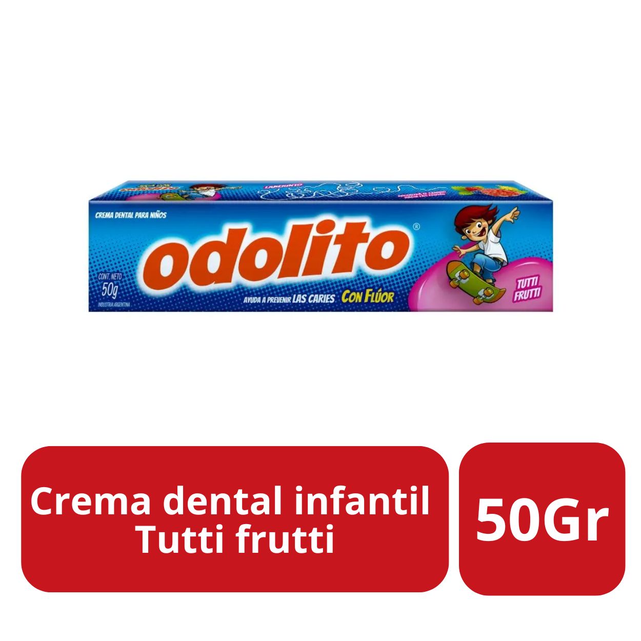Crema Dental Niños Tutti Fruti Odolito 50 Grs