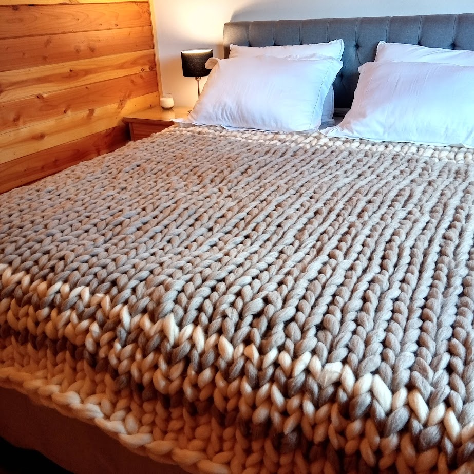 Cubrecama queen size lana 100% pura de oveja medidas 2,2mtx2,2mt