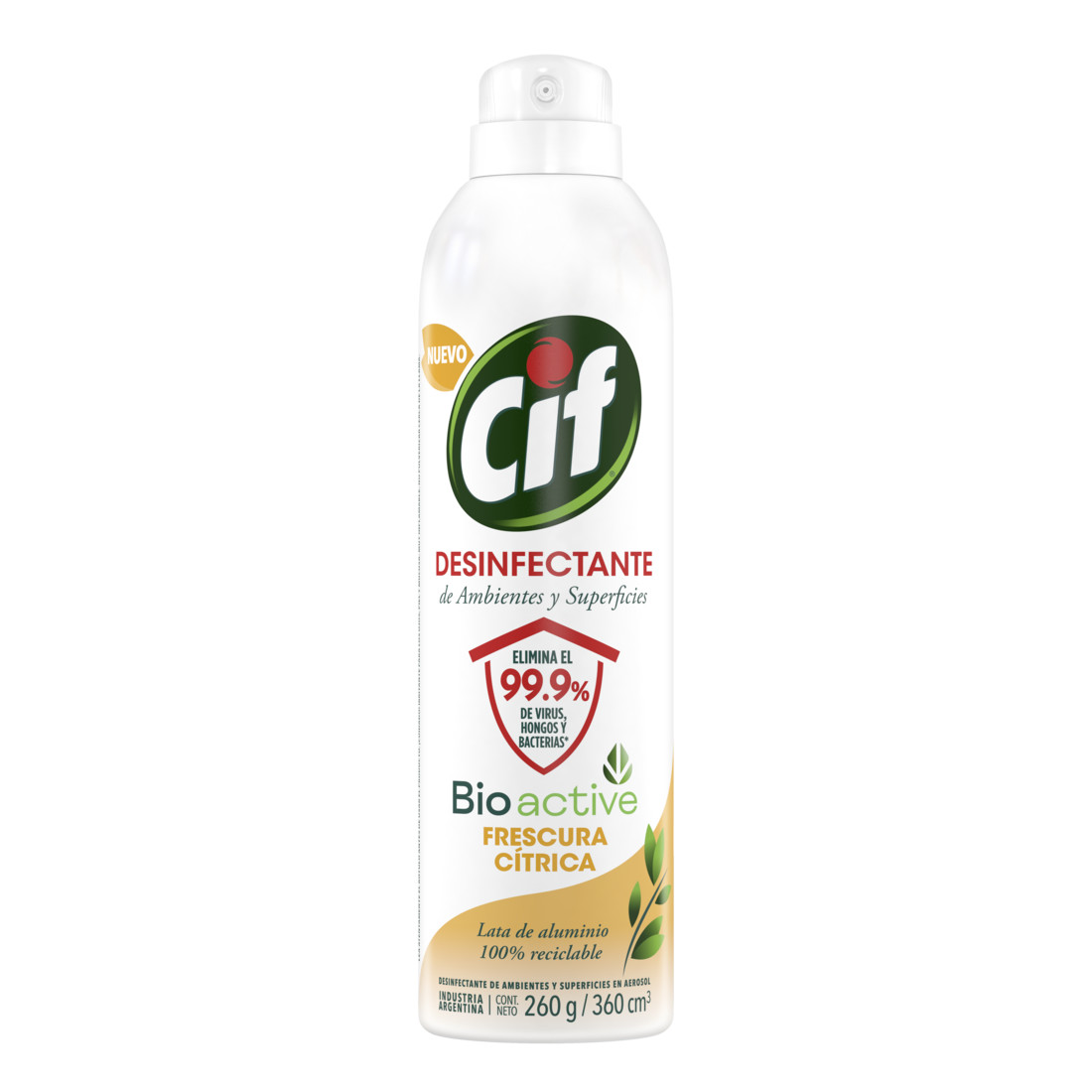 Desinfectante en Aerosol Frescura Citri Cif 360 ml