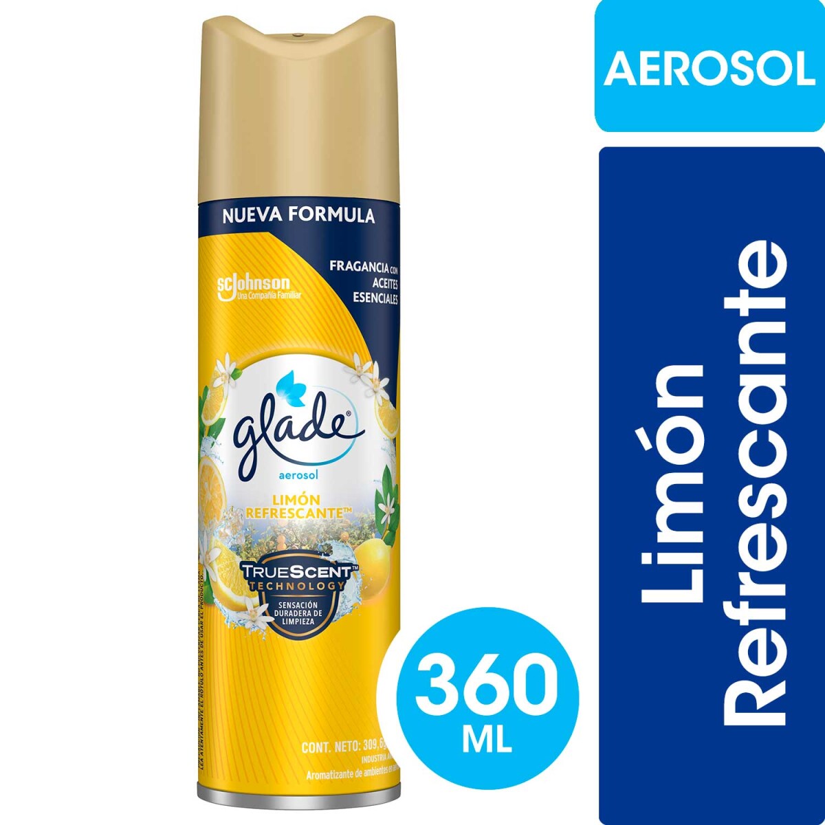 Desod.Amb. Limon Refrescante Glade 360 cc