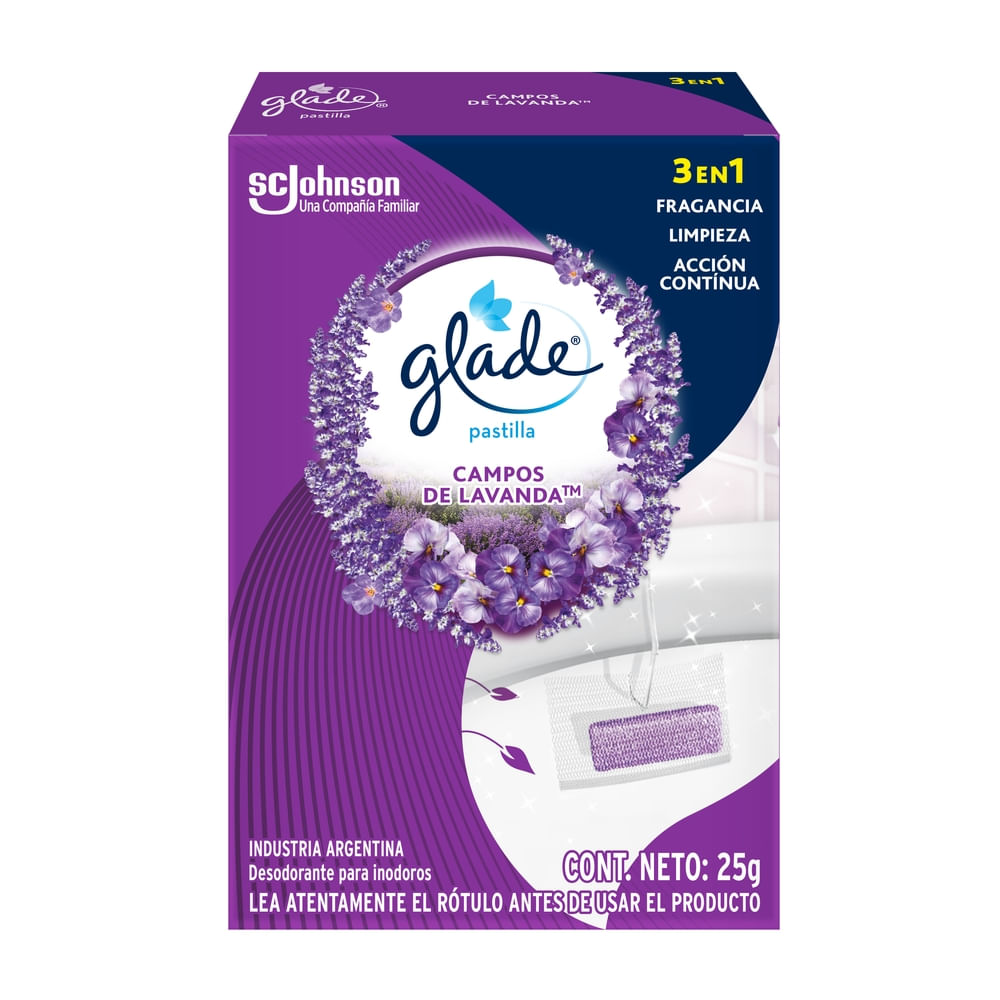 Desod. P/Inodoro Lavanda Pastilla Glade 1 Un