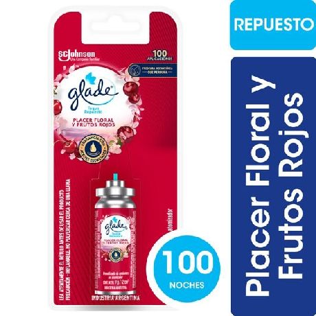Desod. Toque Placer Floral y Fr.Rojos R Glade 9 Grs