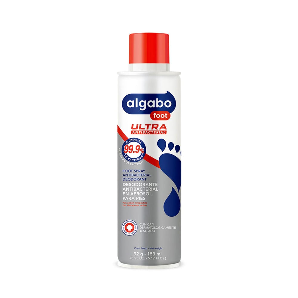 Desodorante P/Pies Antibacterial Aeroso Algabo 153 ml