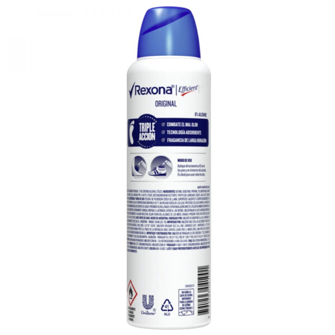 Desodorante P/Pies Efficient Antibacter Rexona 100 Grs