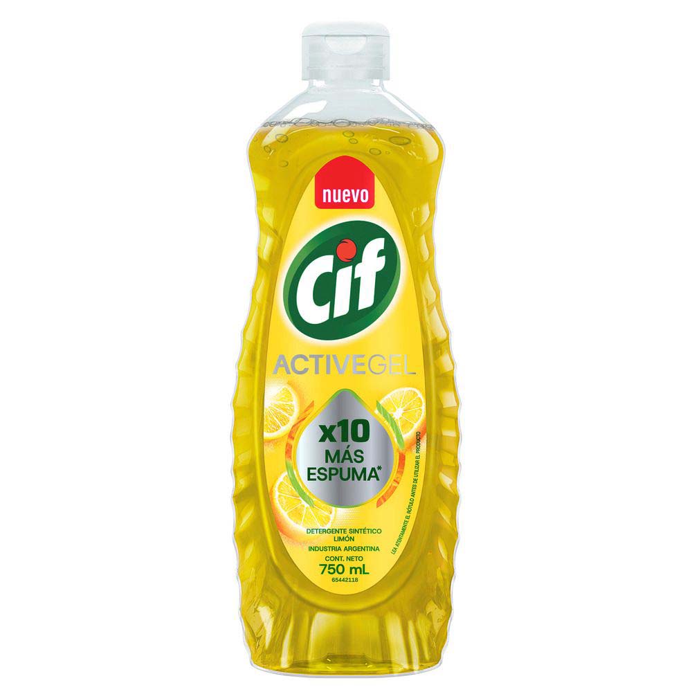 Detergente ActiveGel X10 Limon Cif 750 ml
