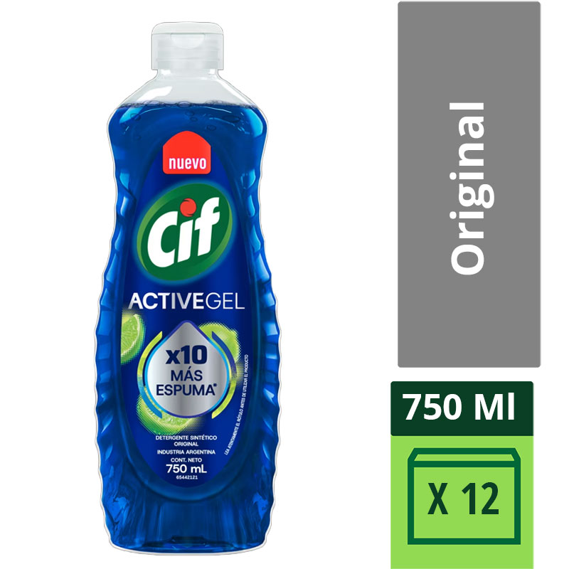 Detergente ActiveGel X10 Original Cif 750 ml