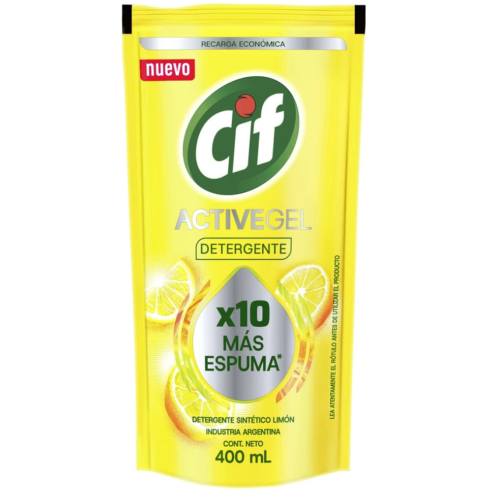Detergente ActiveGel X10 Original DP Cif 400 ml