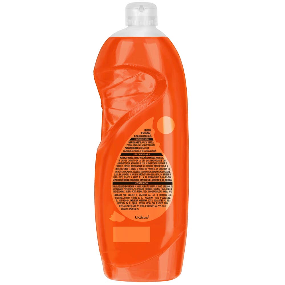 Detergente BioActive Rinde 30%Mas Limon Cif 1.250 Lts