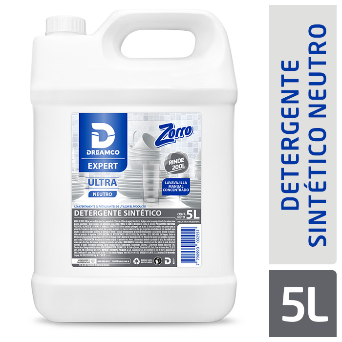 Detergente Sintetico Ultra Neutro Dream Zorro 5 Lts