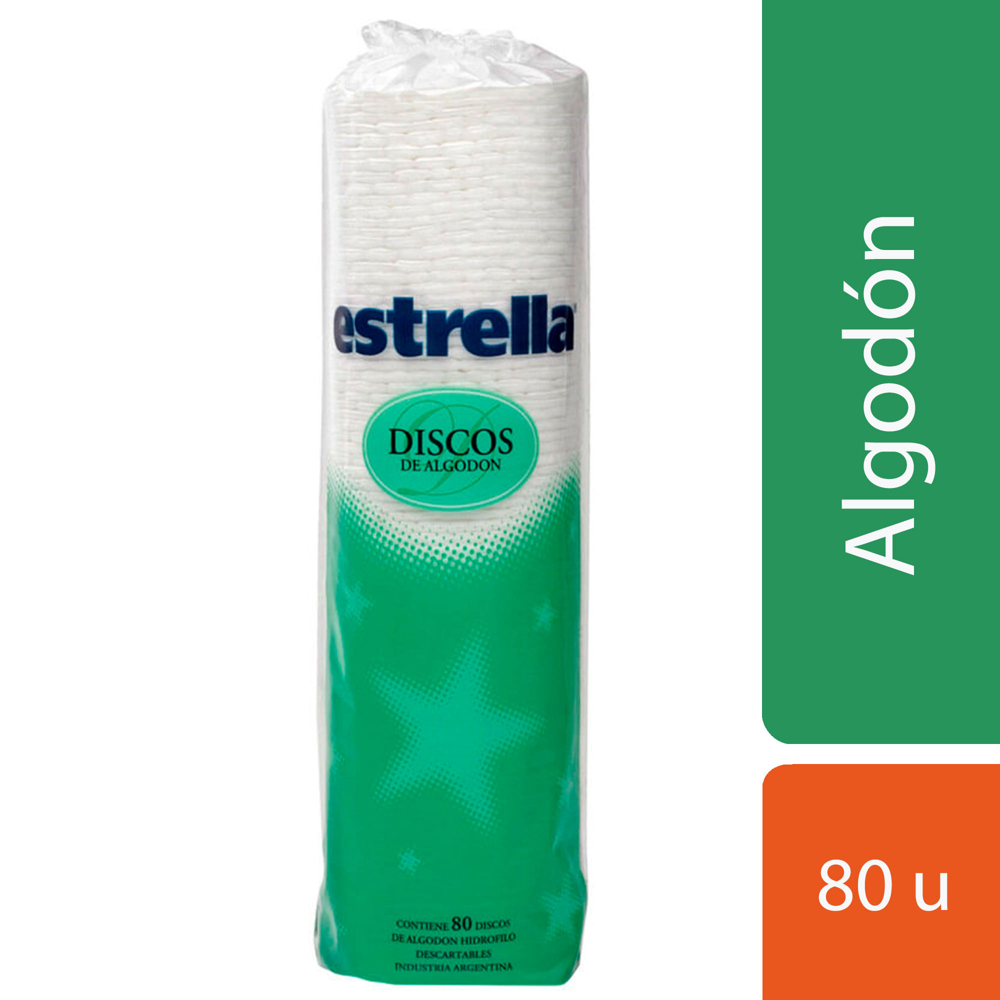 Disco de Algodon Estrella 80 Un