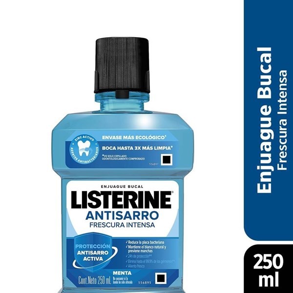 Enjuague Bucal Anti Sarro Frescura Inte Listerine 250 ml