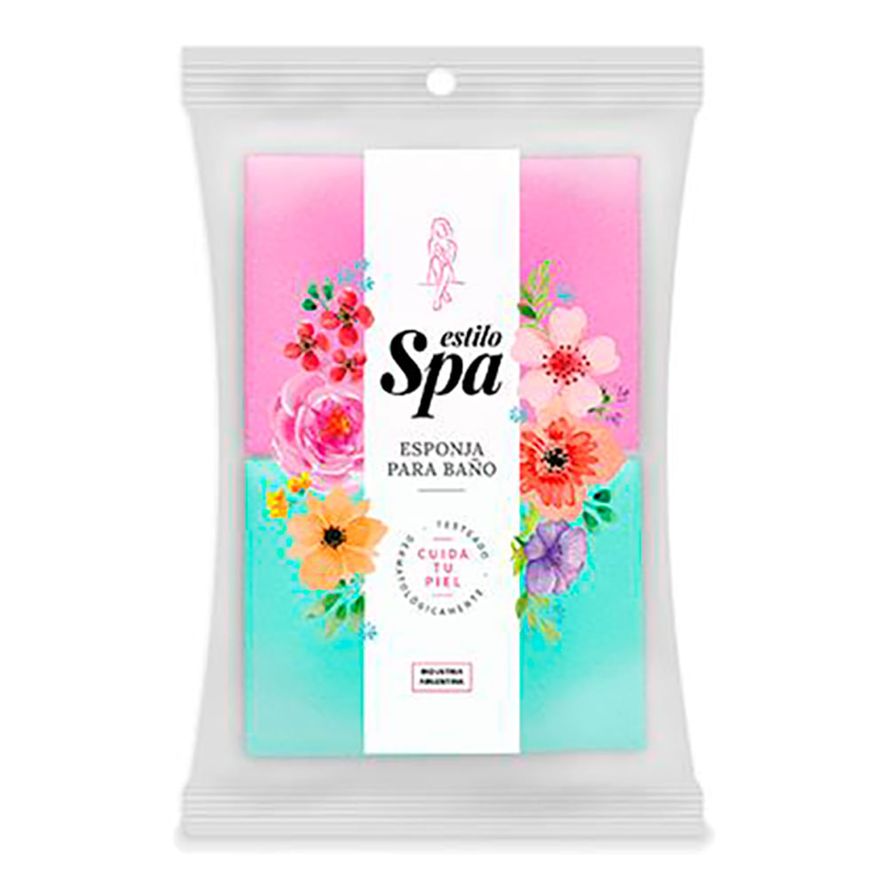 Esponja Baño Rectangular Mediana 2x10gr Estilo Spa 2 Un