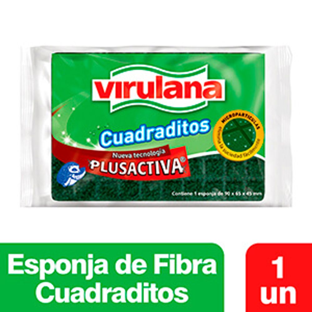 Esponja Fibra Cuadraditos Virulana 1 Un