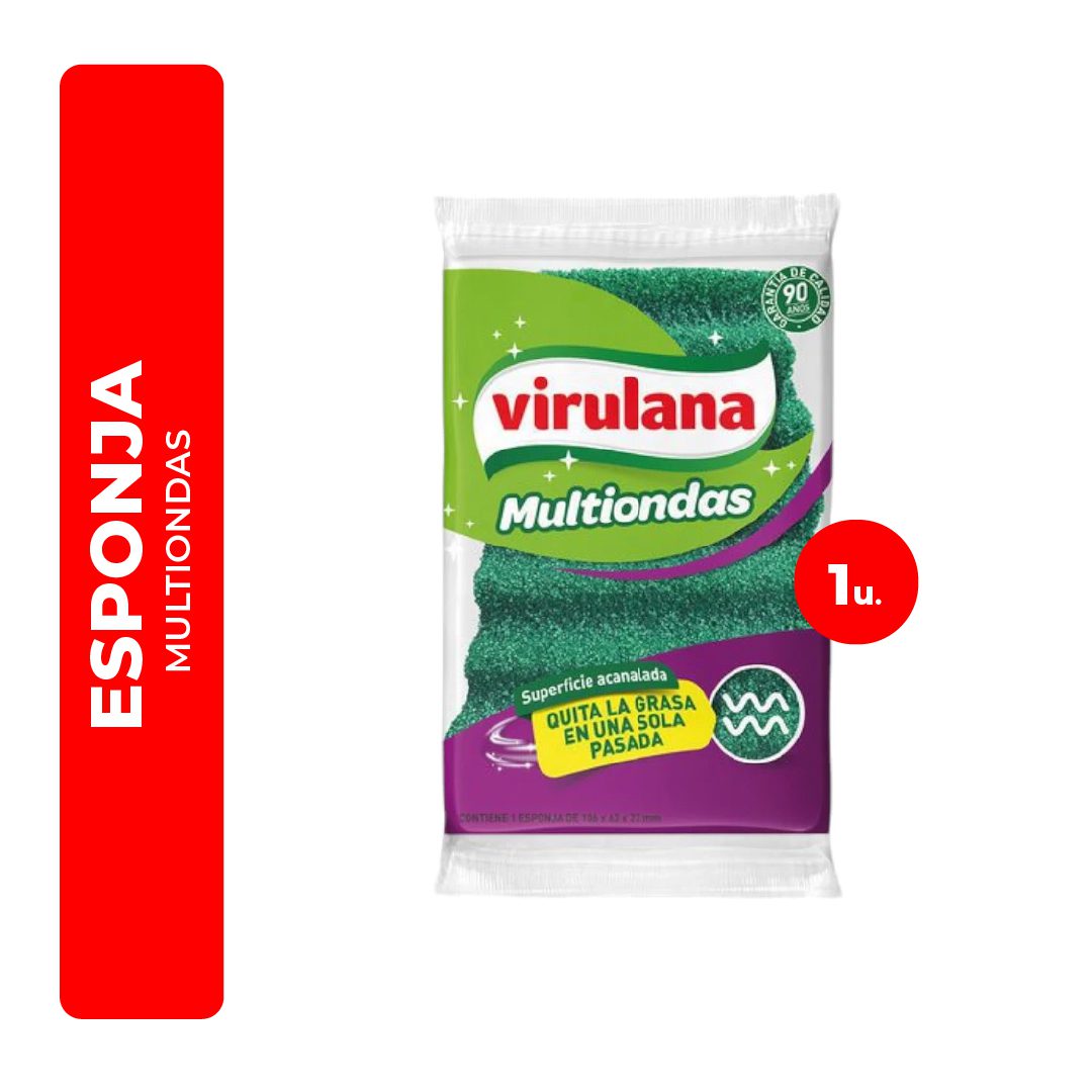 Esponja Multiuso Antibacterial Virulana 1 Un