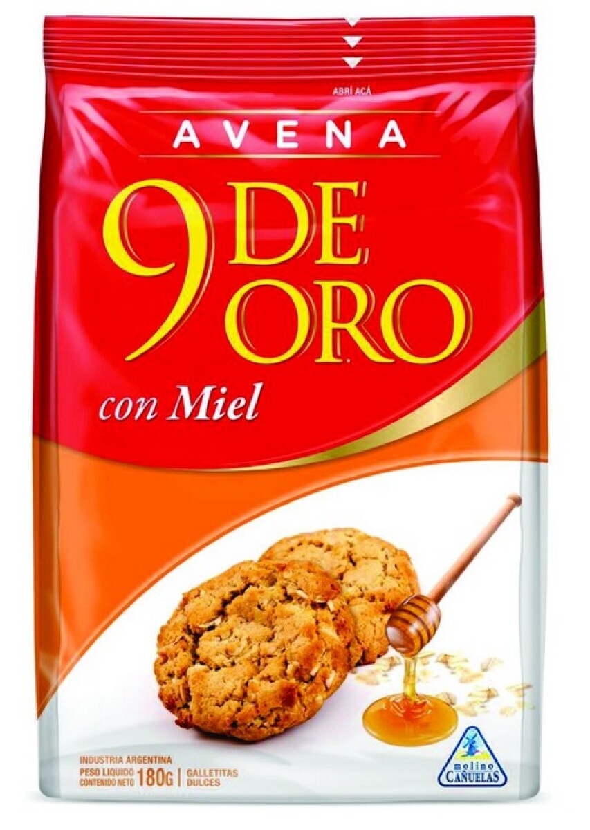 Galletas Avena y Miel 9 de Oro 120 Grs