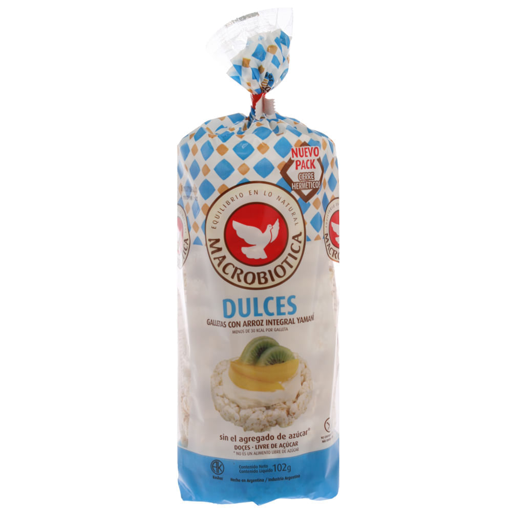 Galletas de Arroz Dulce Macrobiotica 102 Grs