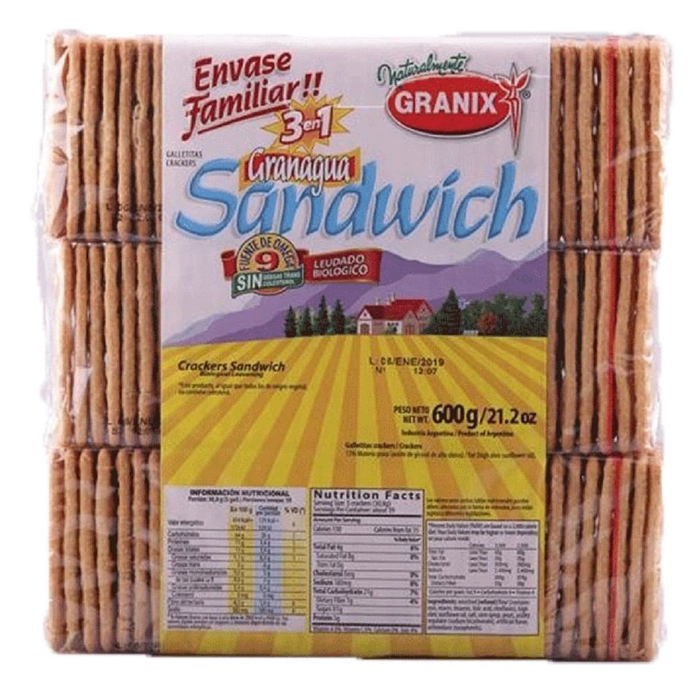 Galletita Granagua Sandwich x3 Granix 600 Grs