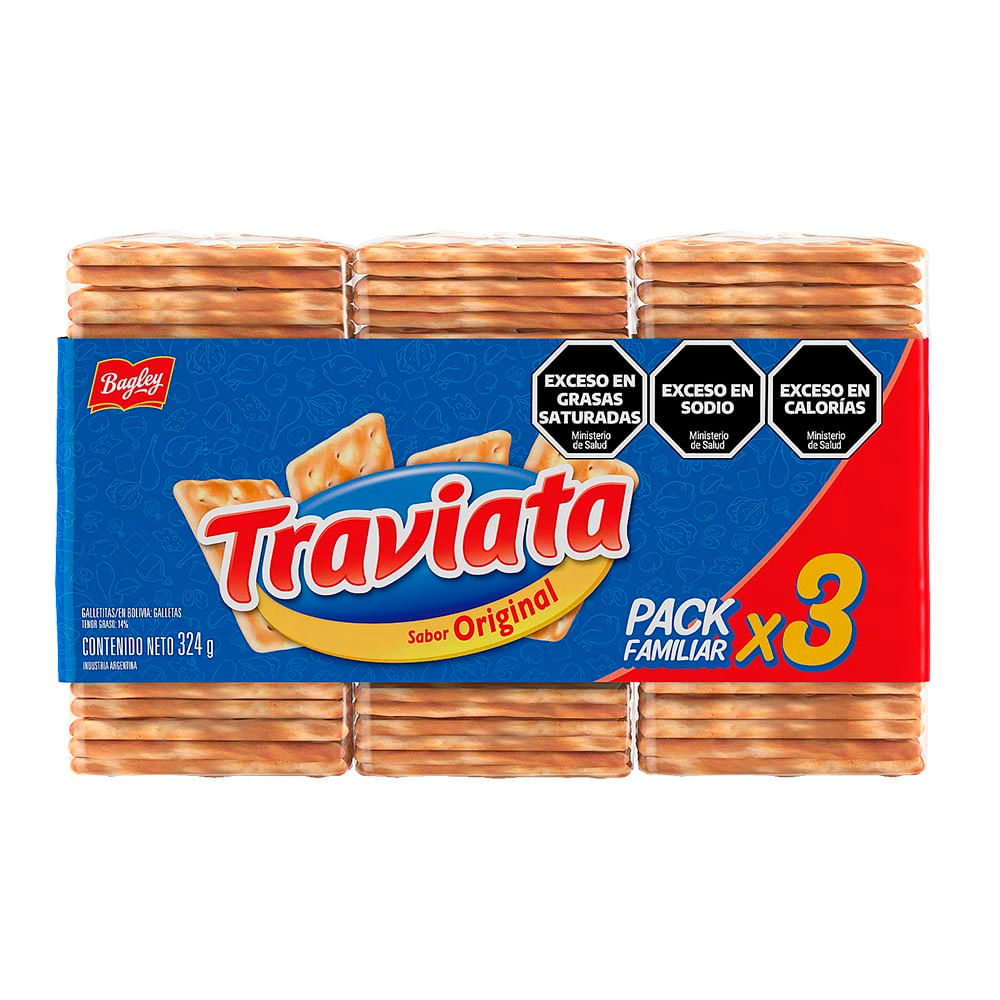 Galletita de Agua X3 Traviata 324 Grs