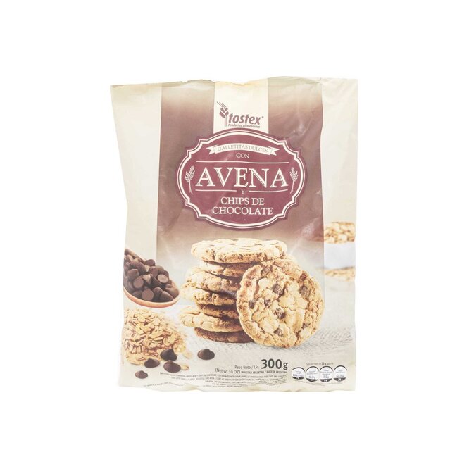 Galletitas Avena y Chips de Chocolate Tostex 270 Grs