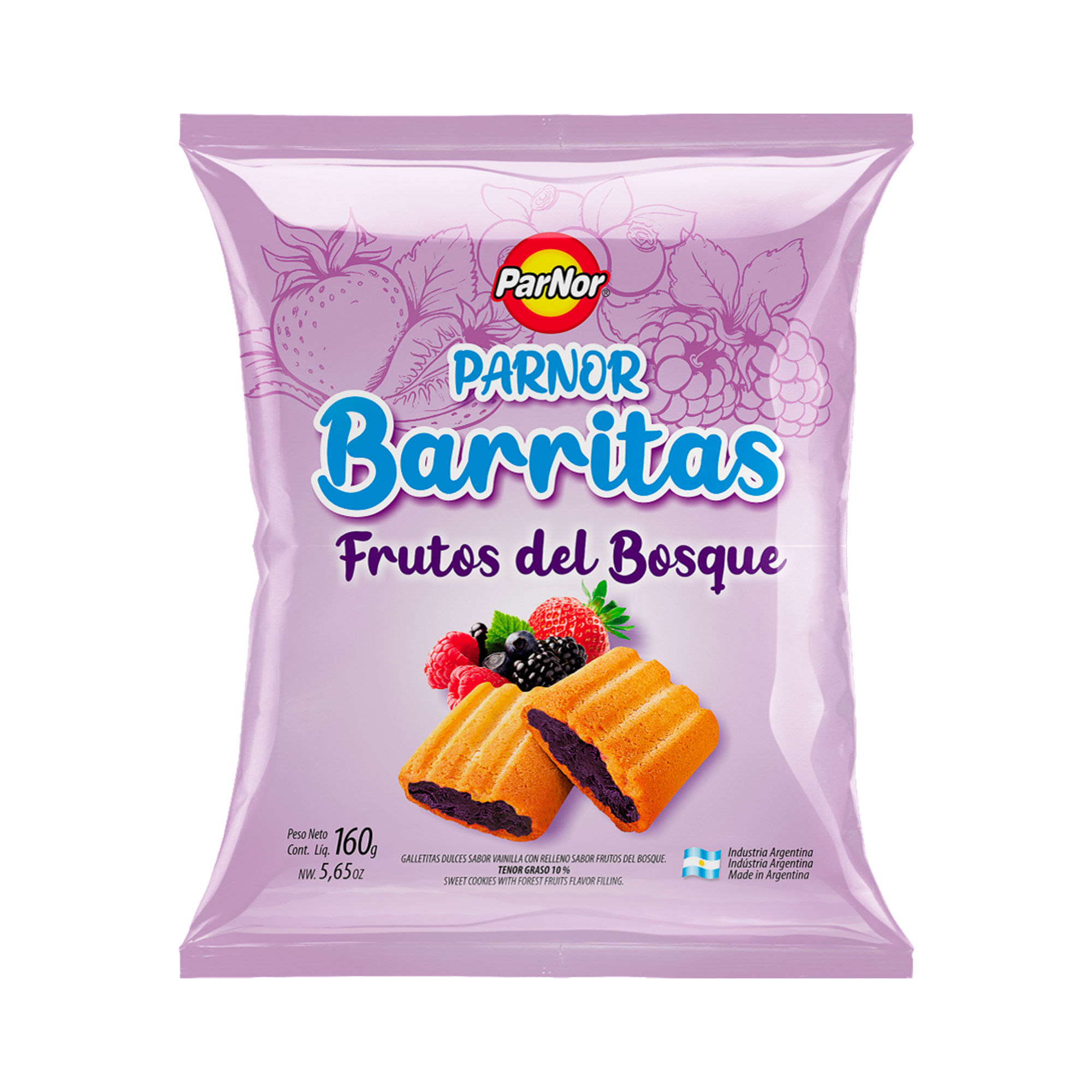 Galletitas Barritas Frutos del Bosque Par-Nor 160 Grs