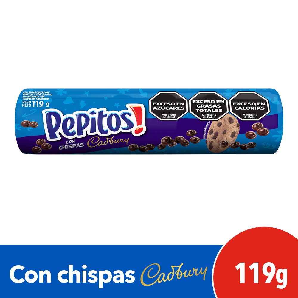 Galletitas C/Chips de Chocolate Pepitos 119 Grs